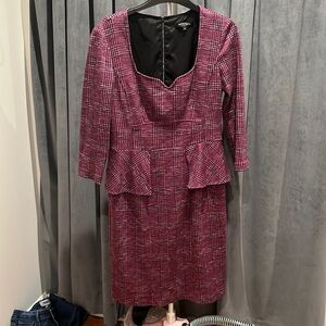 Nanette Lepore Barbie core peplum sweetheart neckline dress